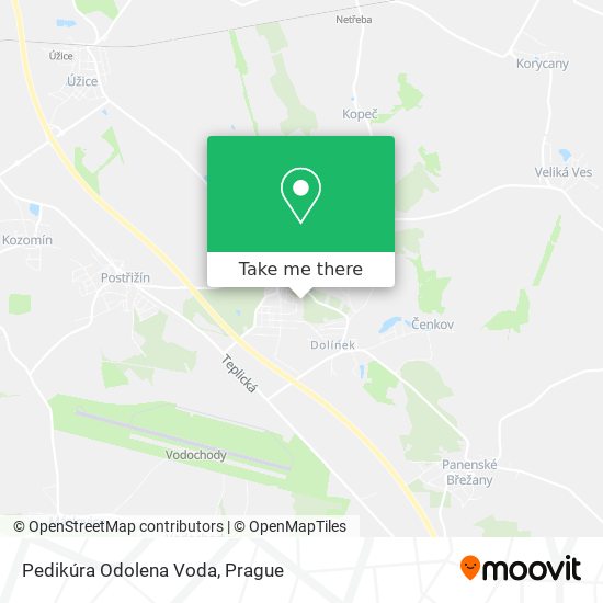Pedikúra Odolena Voda map