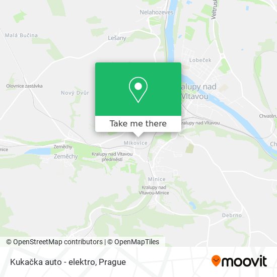 Карта Kukačka auto - elektro