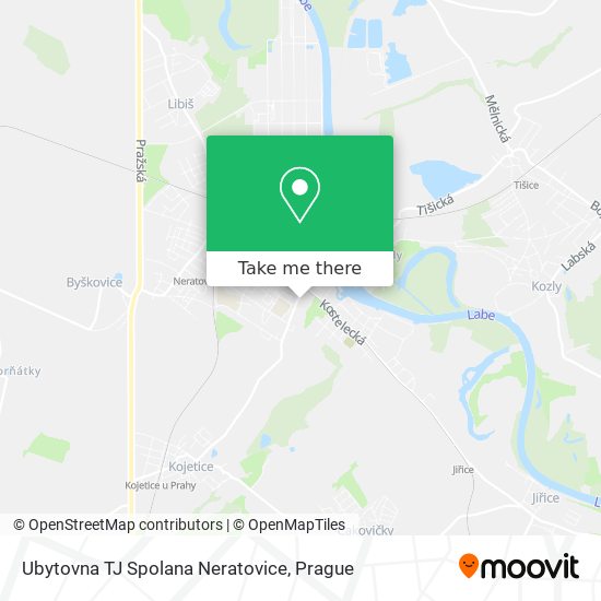 Карта Ubytovna TJ Spolana Neratovice