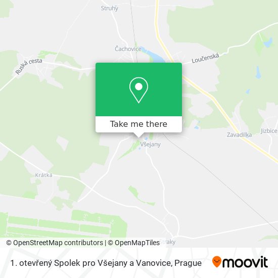 1. otevřený Spolek pro Všejany a Vanovice map