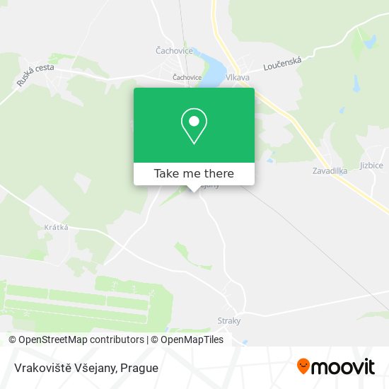 Vrakoviště Všejany map