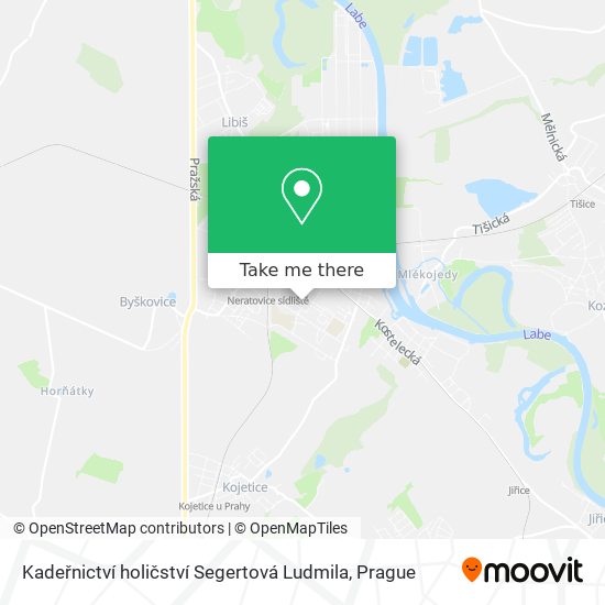 Карта Kadeřnictví holičství Segertová Ludmila