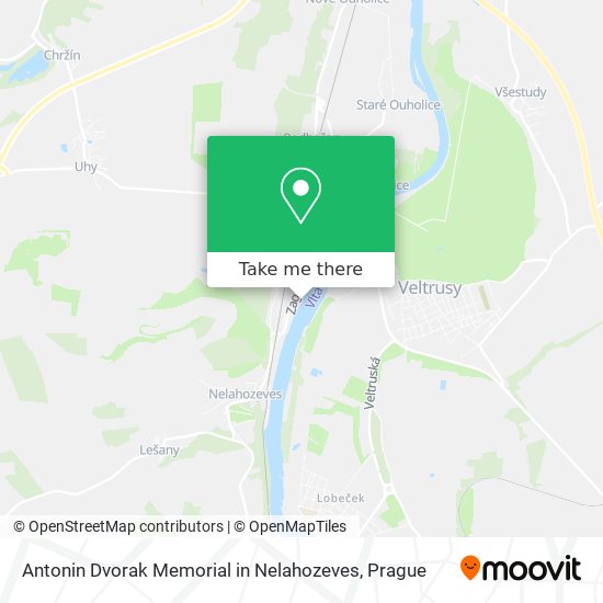 Antonin Dvorak Memorial in Nelahozeves map