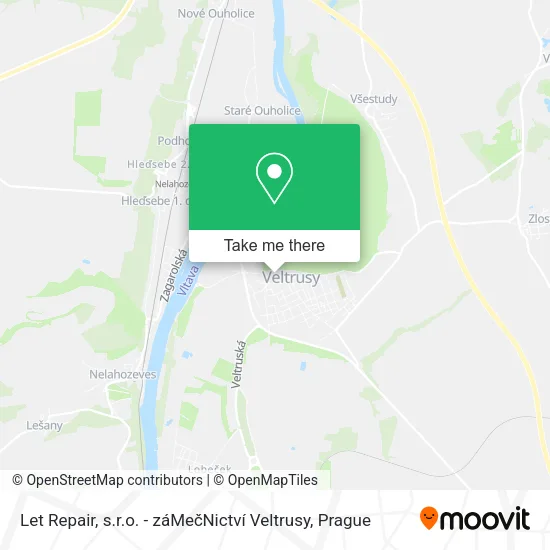 Карта Let Repair, s.r.o. - záMečNictví Veltrusy