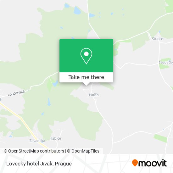 Lovecký hotel Jívák map