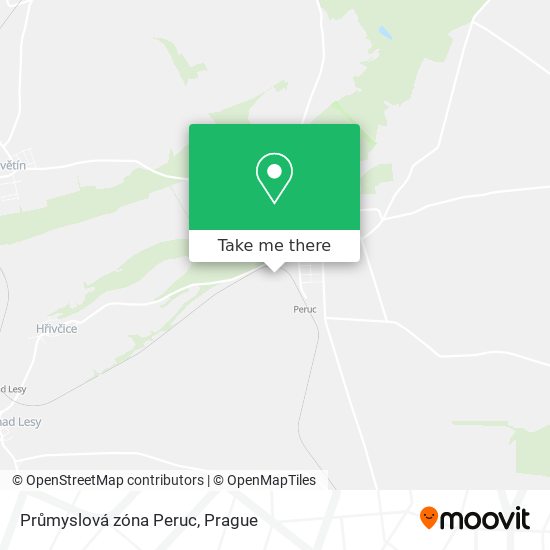 Průmyslová zóna Peruc map