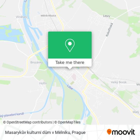 Masarykův kulturní dům v Mělníku map