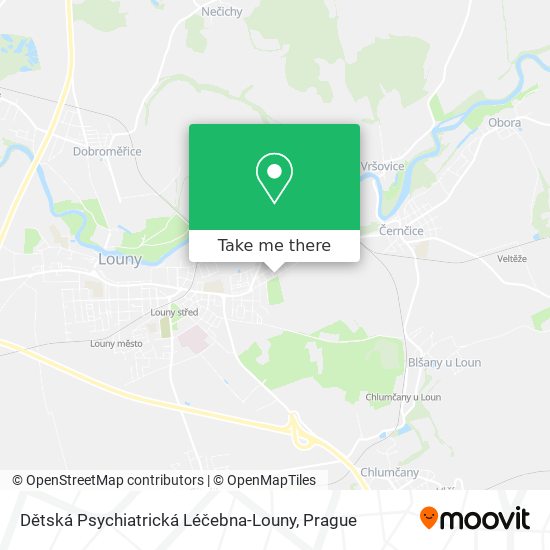Карта Dětská Psychiatrická Léčebna-Louny
