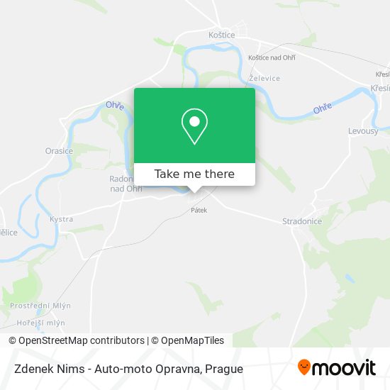 Zdenek Nims - Auto-moto Opravna map