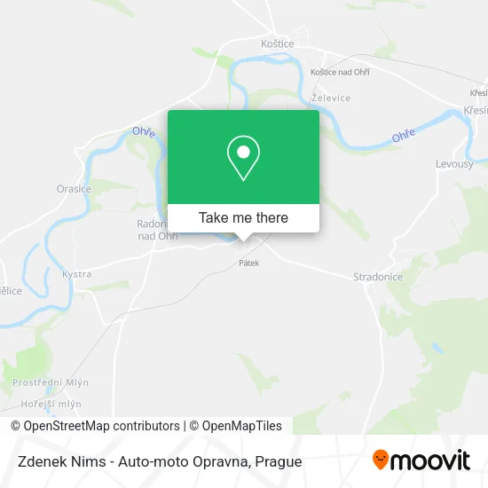 Карта Zdenek Nims - Auto-moto Opravna