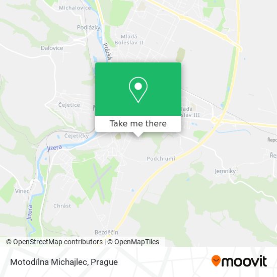 Motodílna Michajlec map