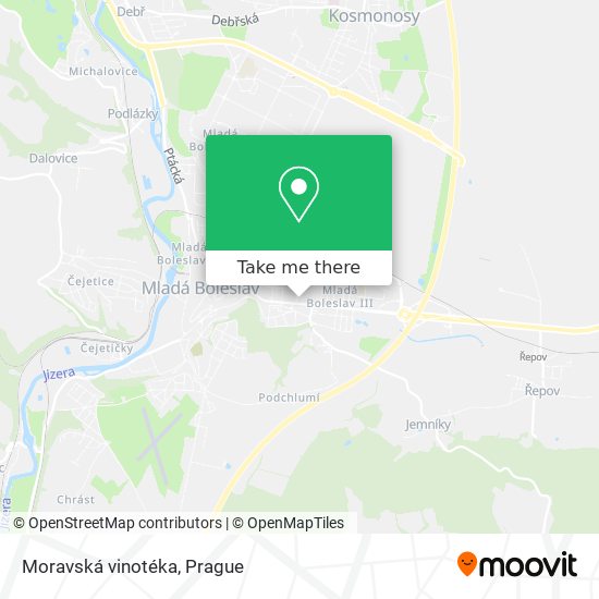 Moravská vinotéka map