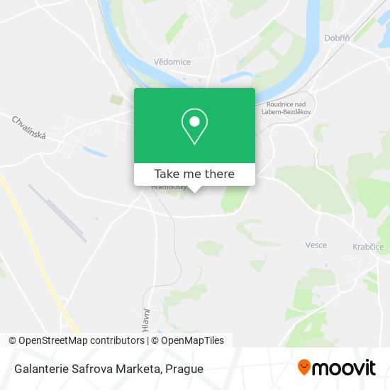 Galanterie Safrova Marketa map