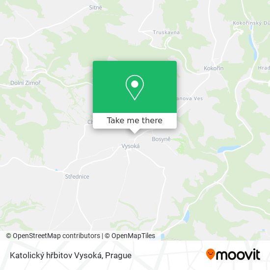 Katolický hřbitov Vysoká map