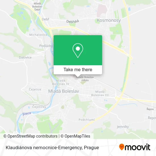 Карта Klaudiánova nemocnice-Emergency