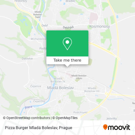 Pizza Burger Mladá Boleslav map