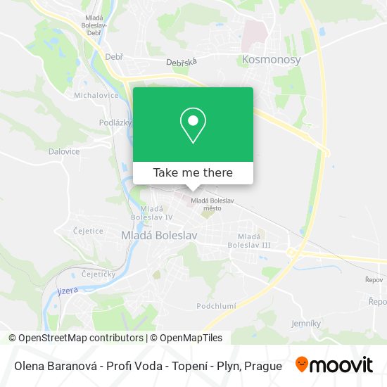 Olena Baranová - Profi Voda - Topení - Plyn map