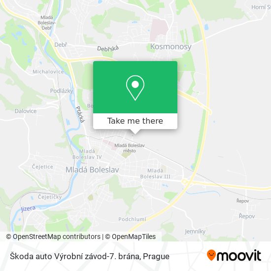 Škoda auto Výrobní závod-7. brána map