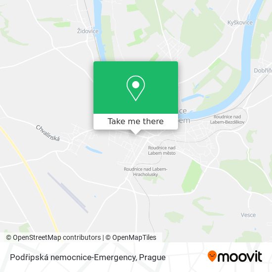 Podřipská nemocnice-Emergency map