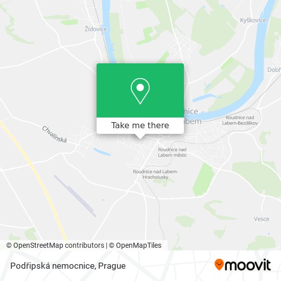 Podřipská nemocnice map