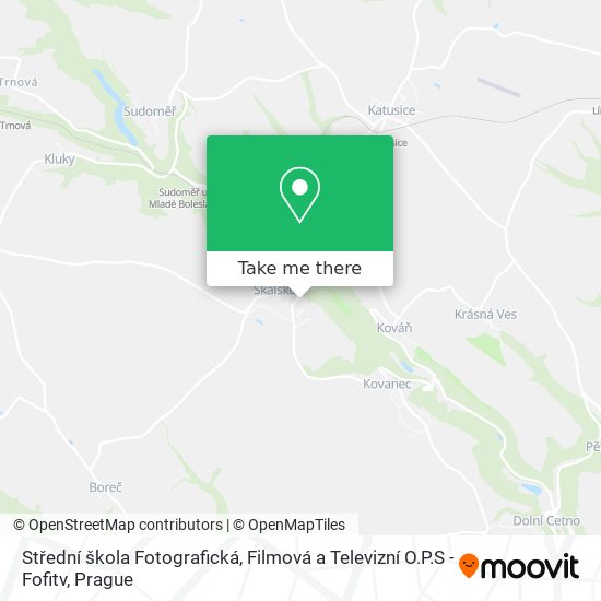 Střední škola Fotografická, Filmová a Televizní O.P.S - Fofitv map