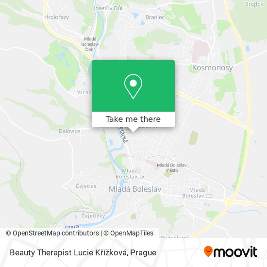 Beauty Therapist Lucie Křížková map