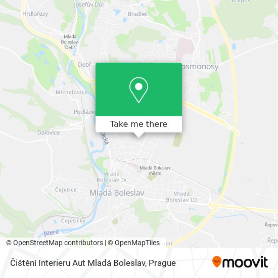 Čištění Interieru Aut Mladá Boleslav map
