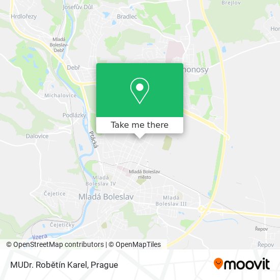 MUDr. Robětín Karel map