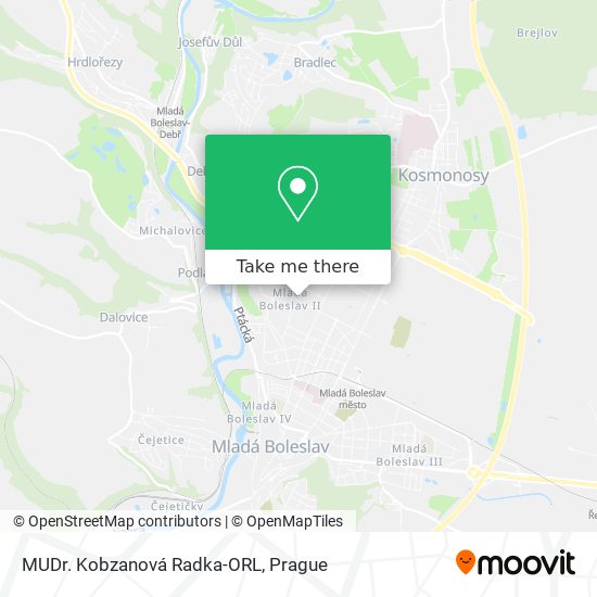 MUDr. Kobzanová Radka-ORL map