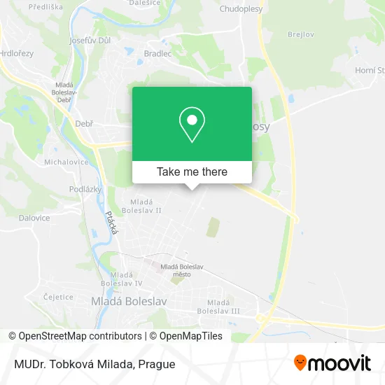 Карта MUDr. Tobková Milada
