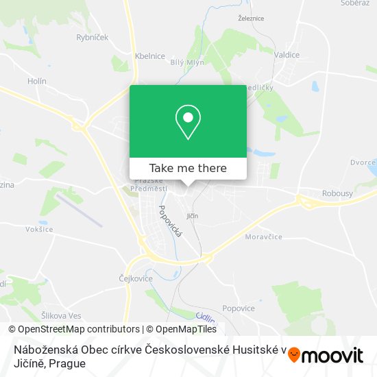Náboženská Obec církve Československé Husitské v Jičíně map