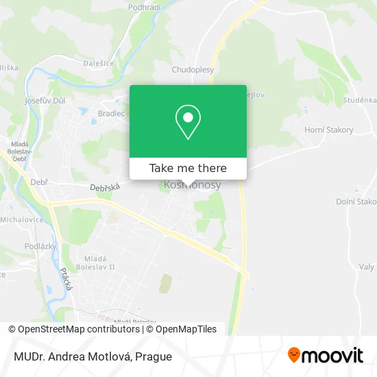 Карта MUDr. Andrea Motlová