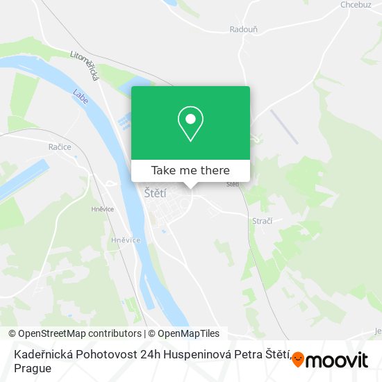 Kadeřnická Pohotovost 24h Huspeninová Petra Štětí map