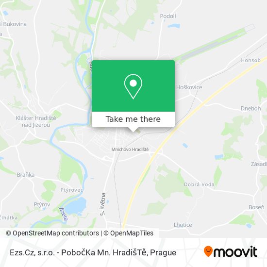 Ezs.Cz, s.r.o. - PobočKa Mn. HradišTě map