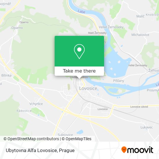 Ubytovna Alfa Lovosice map