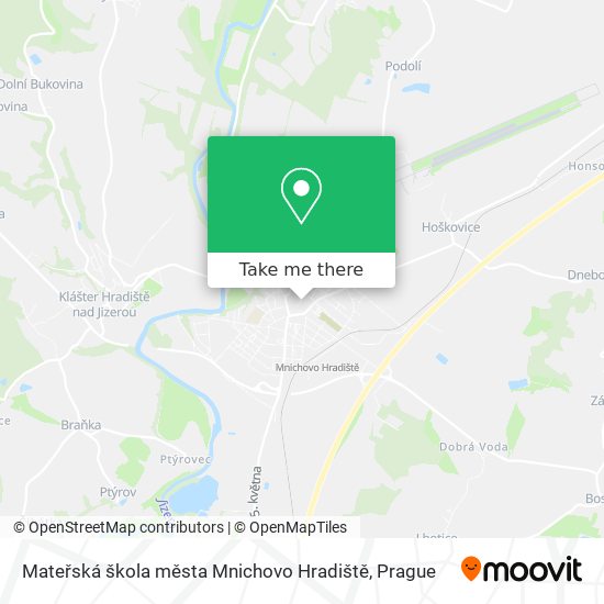 Mateřská škola města Mnichovo Hradiště map