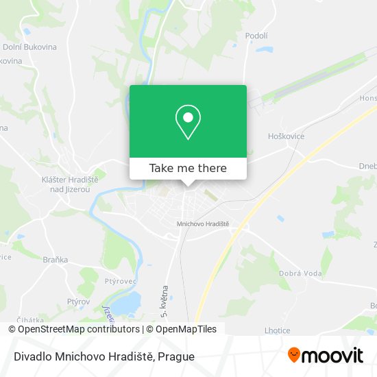 Divadlo Mnichovo Hradiště map