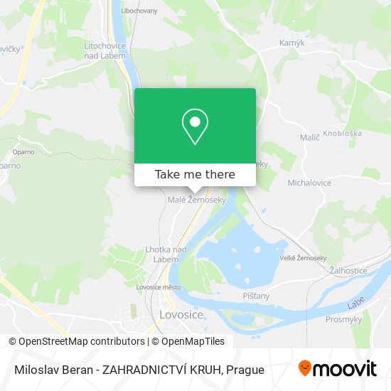 Miloslav Beran - ZAHRADNICTVÍ KRUH map