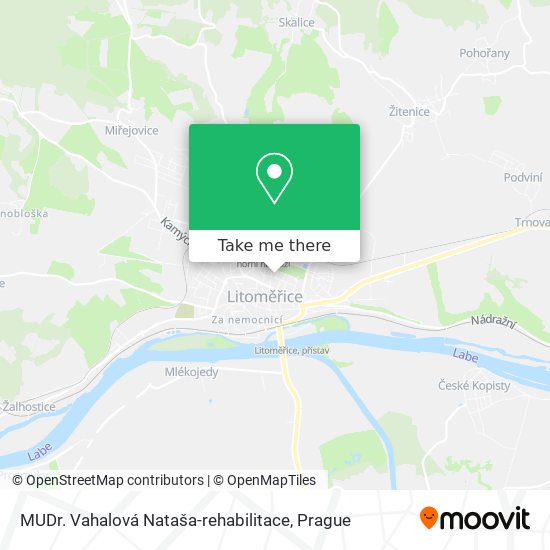 MUDr. Vahalová Nataša-rehabilitace map