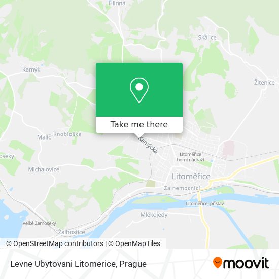 Levne Ubytovani Litomerice map