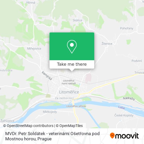 MVDr. Petr Soldátek - veterinární Ošetřovna pod Mostnou horou map