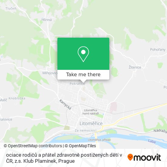 ociace rodičů a přátel zdravotně postižených dětí v ČR, z.s. Klub Plamínek map