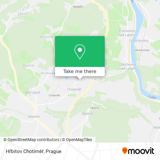 Hřbitov Chotiměř map