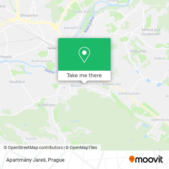 Apartmány Jareš map