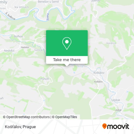 Košťálov map