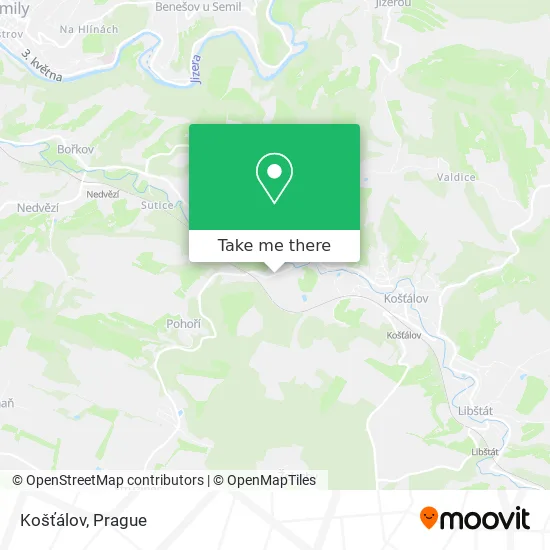 Карта Košťálov