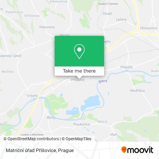Matriční úřad Příšovice map