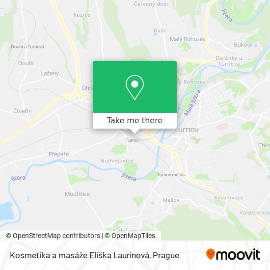 Kosmetika a masáže Eliška Laurinová map