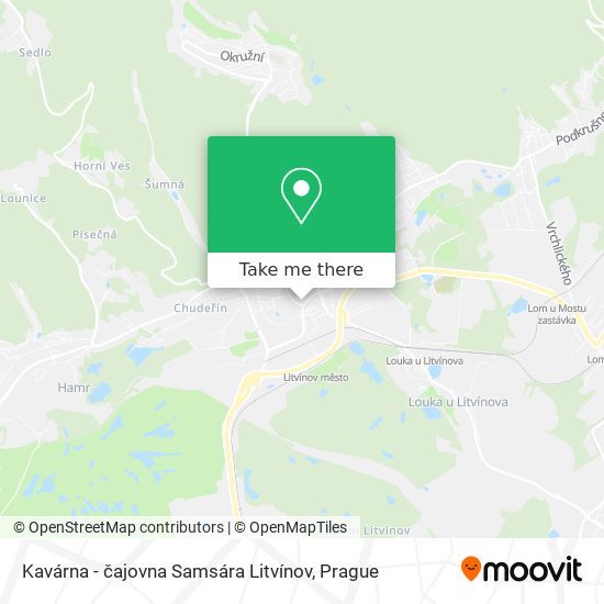 Kavárna - čajovna Samsára Litvínov map