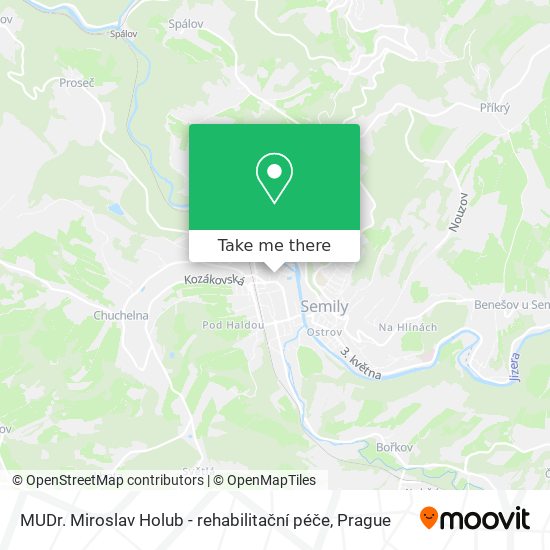 MUDr. Miroslav Holub - rehabilitační péče map